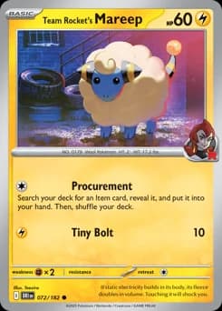 Team Rocket's Mareep Destined Rivals 72