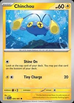 Chinchou Paldean Fates 20