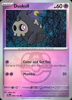 Duskull Prismatic Evolutions 35