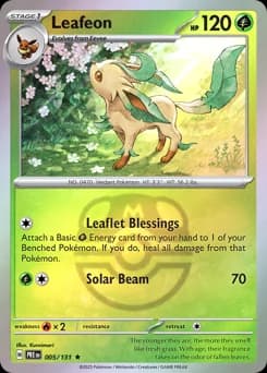 Leafeon Prismatic Evolutions 5