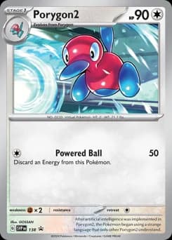 Porygon2 Scarlet & Violet Black Star Promos 138