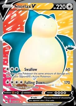 Snorlax V Sword & Shield 197