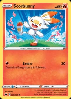 Scorbunny Sword & Shield 30
