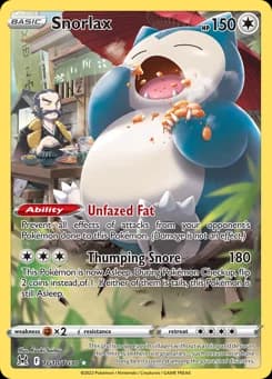 Snorlax Lost Origin Trainer Gallery TG10