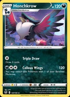 Honchkrow Silver Tempest 107