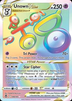 Unown VSTAR Silver Tempest 199