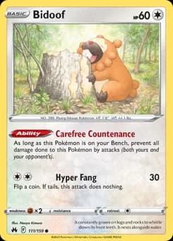 Bidoof Crown Zenith 111