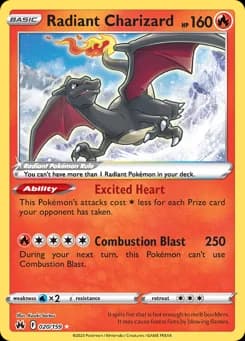 Radiant Charizard Crown Zenith 20