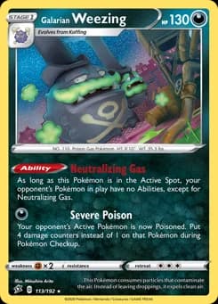 Galarian Weezing Rebel Clash 113