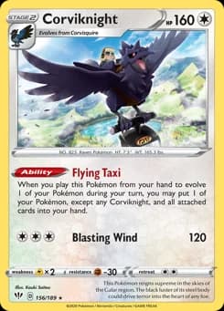 Corviknight Darkness Ablaze 156