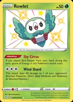 Rowlet Shining Fates Shiny Vault SV001