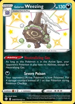 Galarian Weezing Shining Fates Shiny Vault SV077
