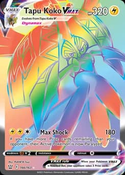 Tapu Koko VMAX Battle Styles 166