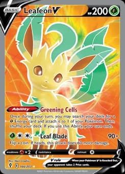Leafeon V Evolving Skies 166