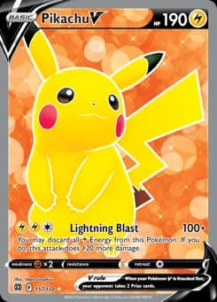 Pikachu V Brilliant Stars 157