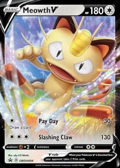Meowth V SWSH Black Star Promos SWSH004
