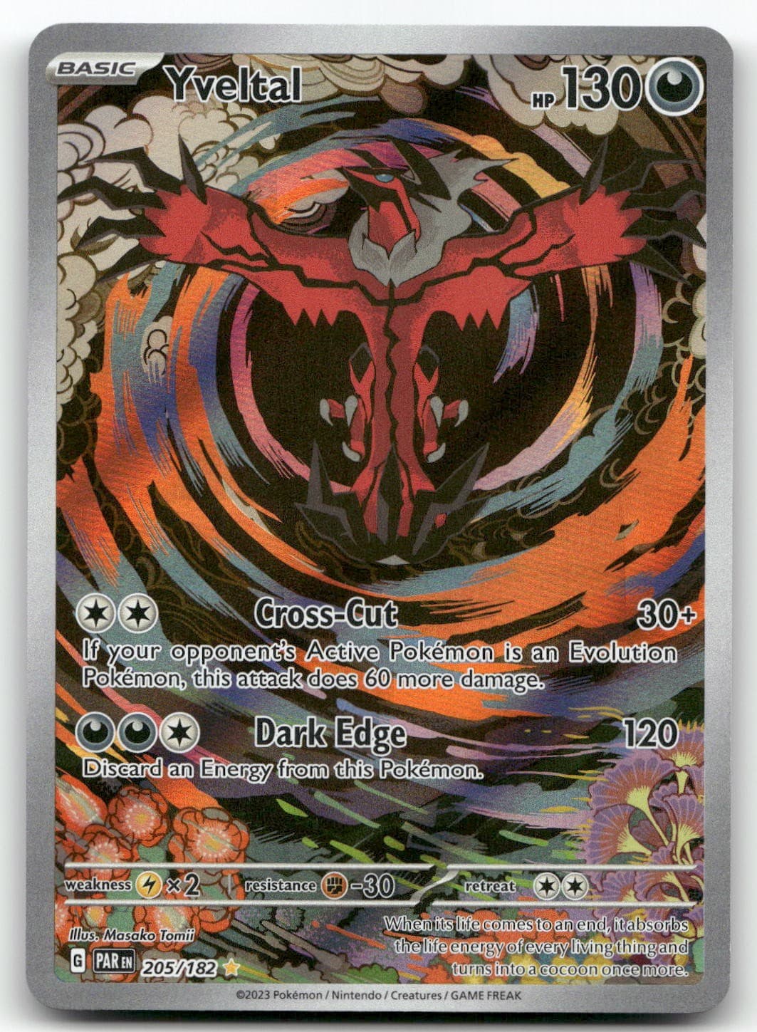Yveltal - 205/182 #205/182 (Holo) (NM) SV04: Paradox Rift PAR Pokemon
