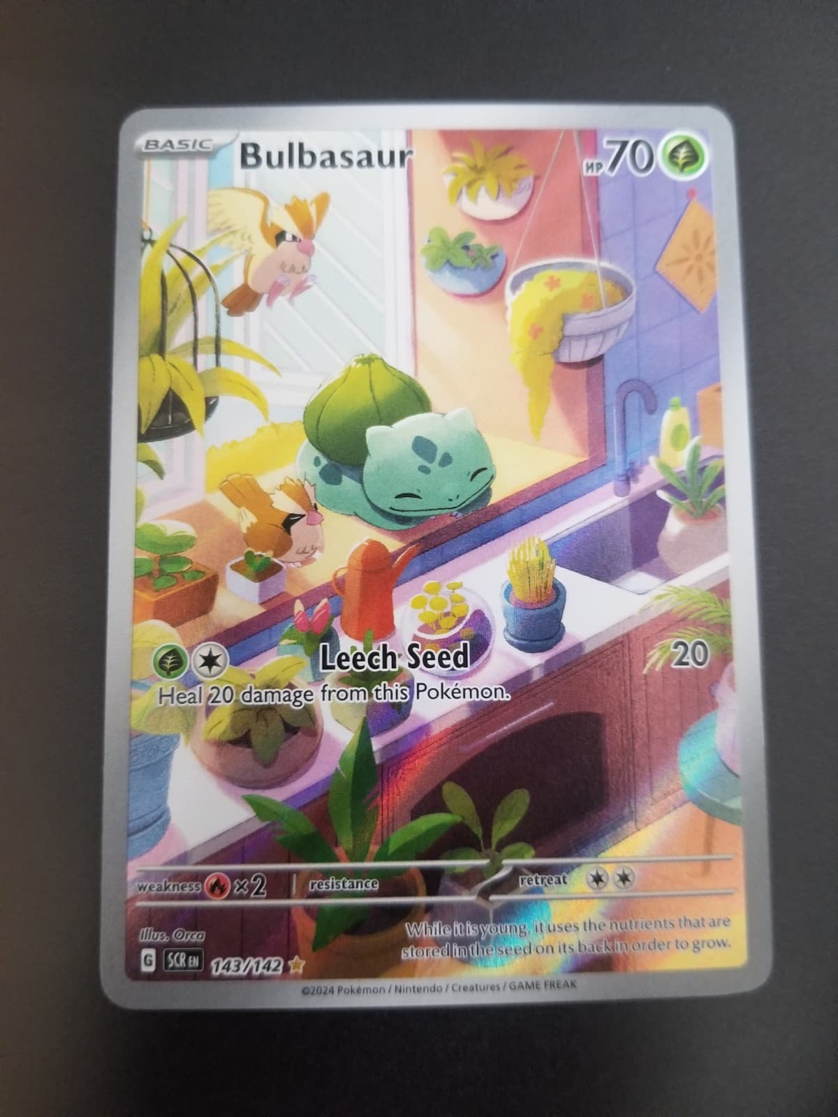 Bulbasaur 143/142 Pokemon Stellar Crown Illustration Rare