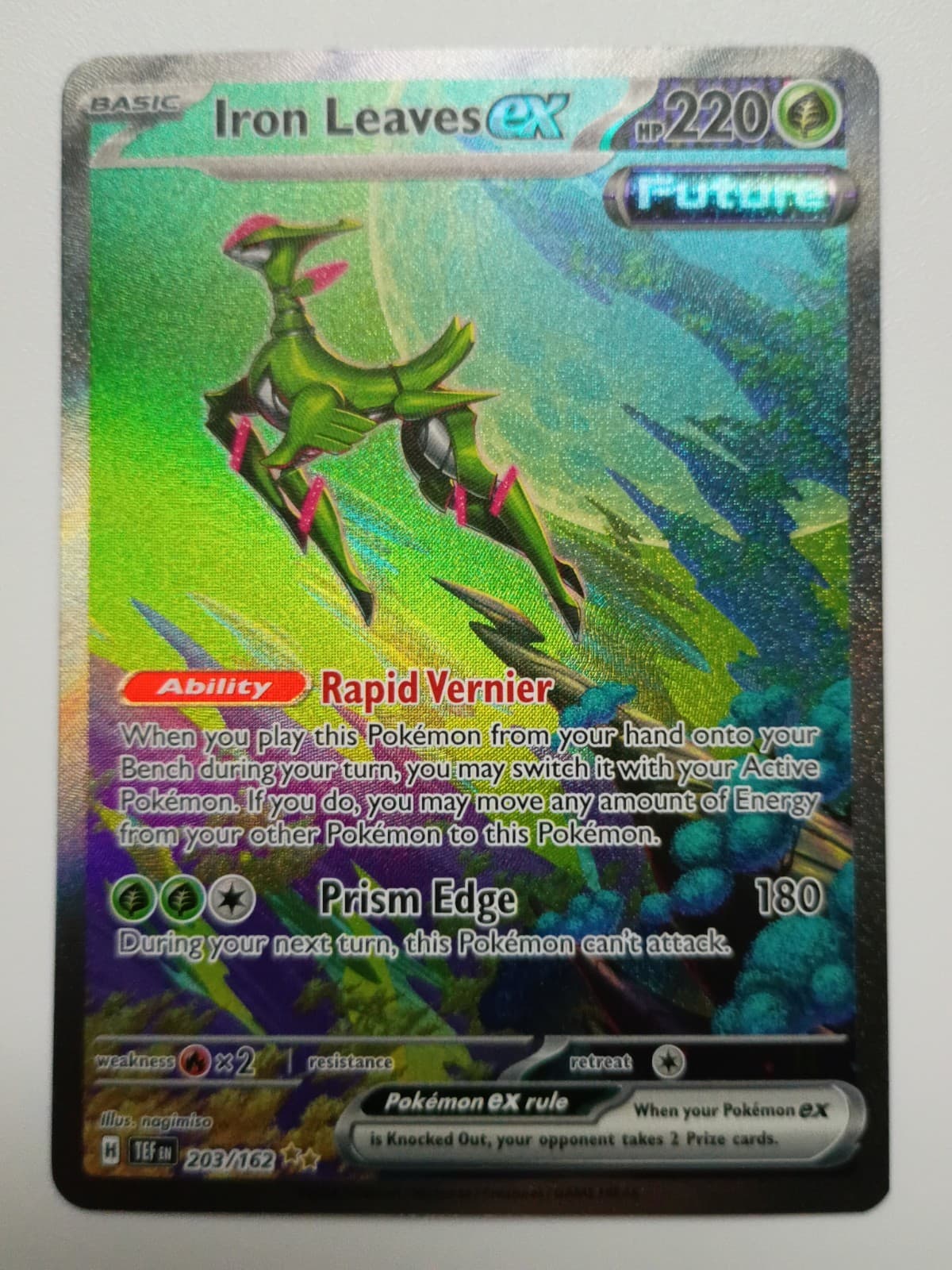 Iron Leaves ex - 203/162 - Pokemon Temporal Forces Special Illustration Rare NM