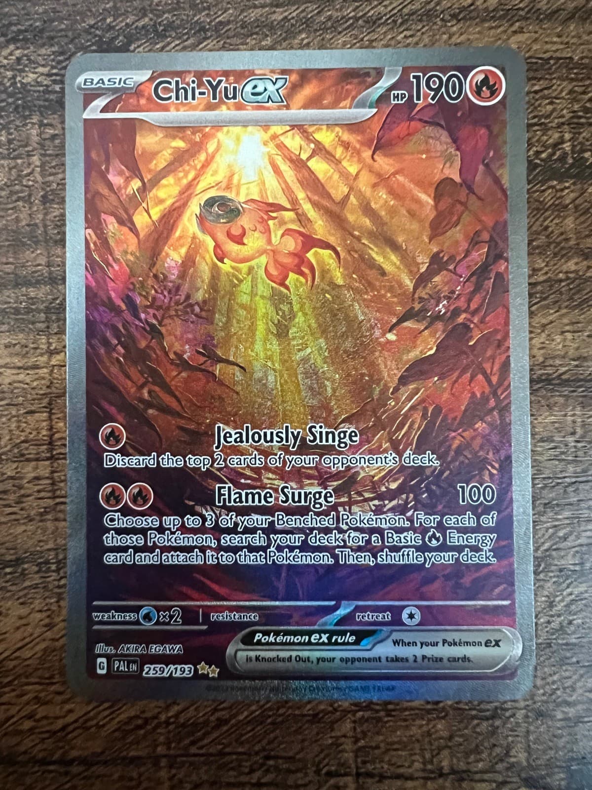 Chi-Yu ex 259/193 Special Illustration Rare Paldea Evolved Pokemon Holo NM