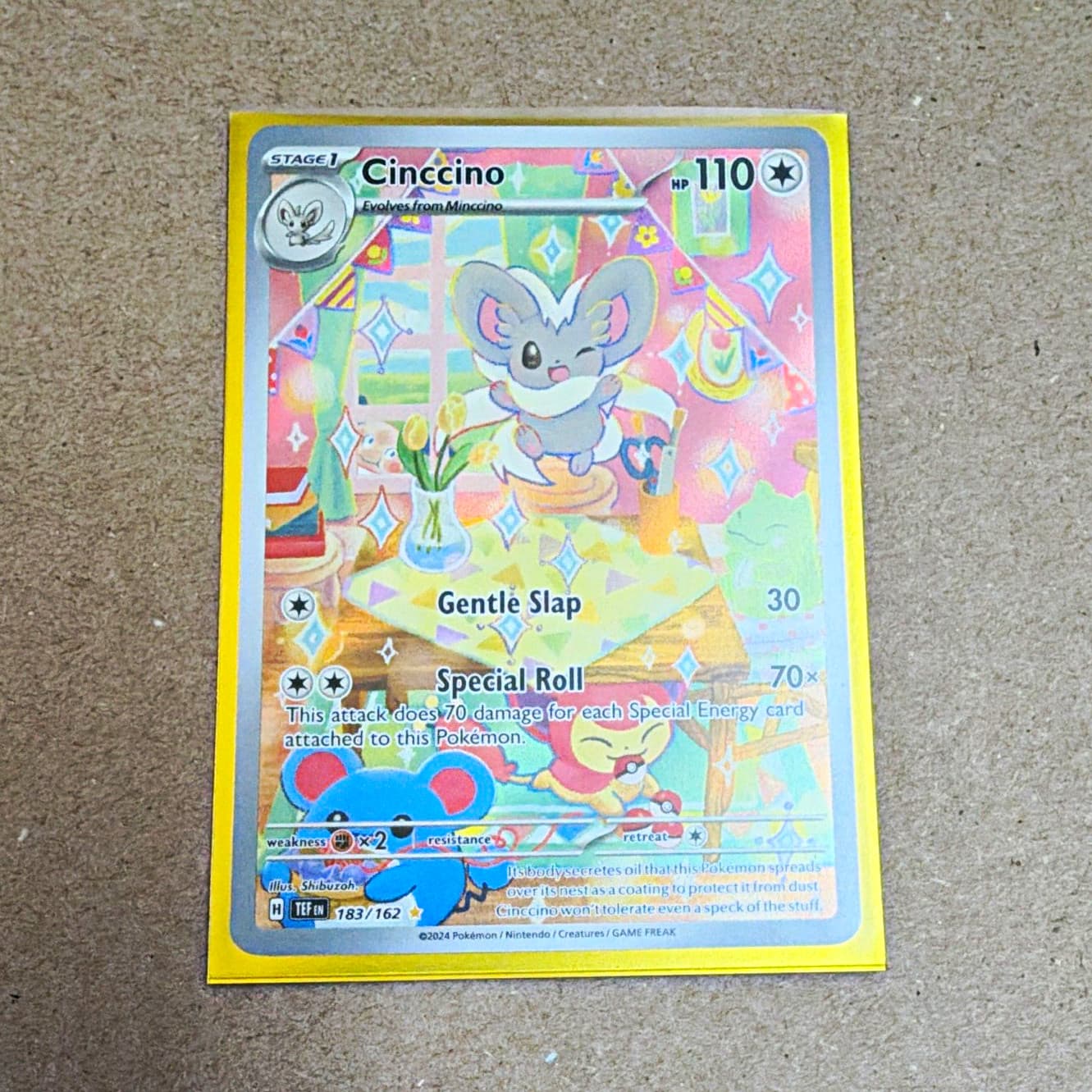 Pokémon Cinccino 183/162 SV05 Temporal Forces IR Holo Eng 110 HP