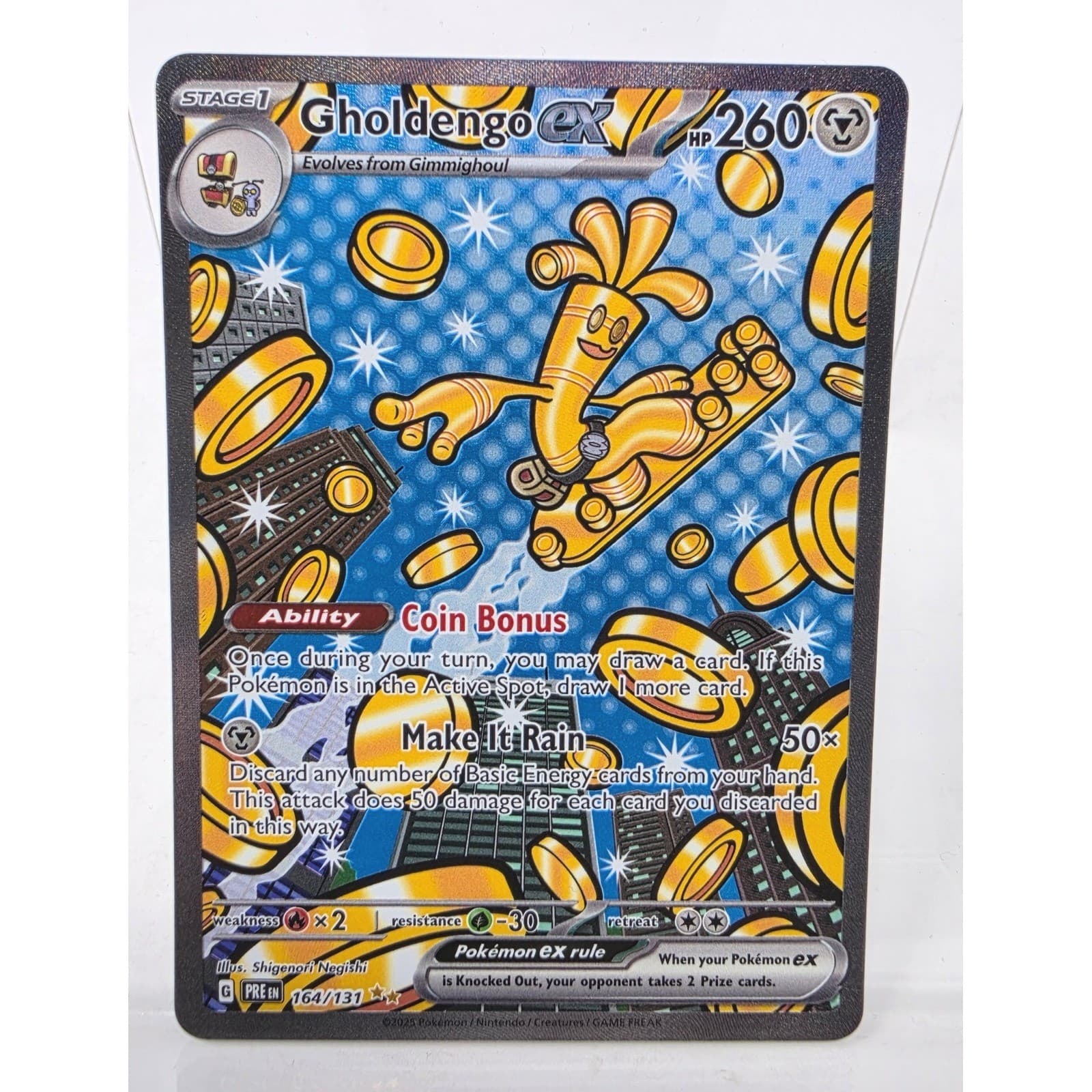 Pokemon Gholdengo ex 164/131 Prismatic Evolutions SIR Full Art
