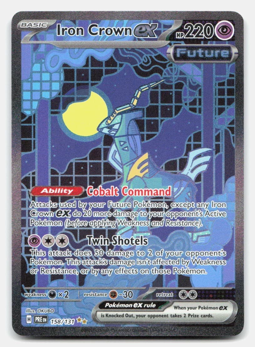 Iron Crown ex 158/131 Holo Prismatic Evolutions Pokemon NM