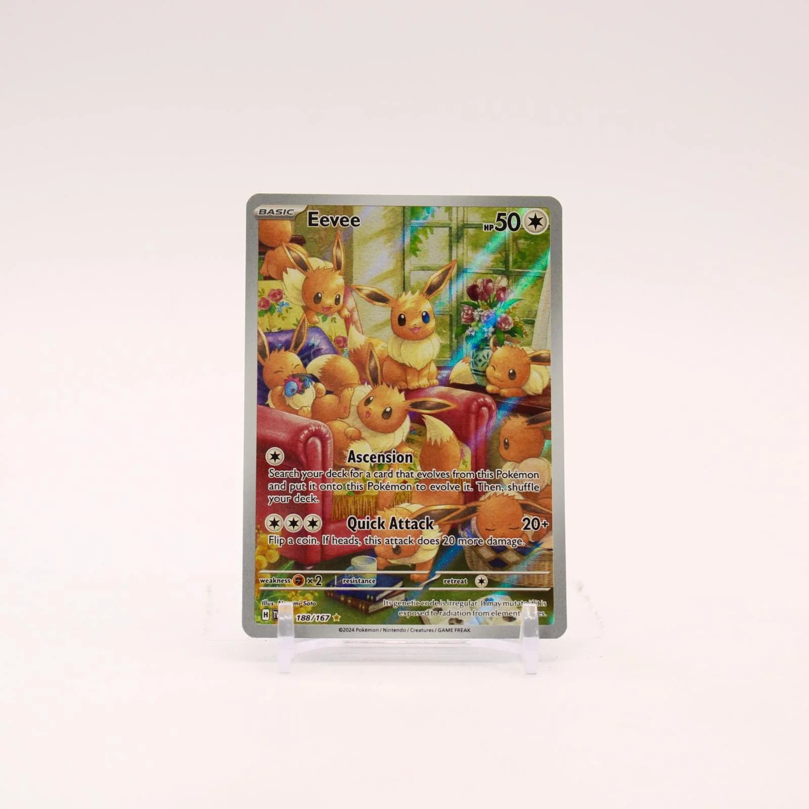 Eevee - 188/167 Twilight Masquerade Holo Illustration Rare Pokemon - NM